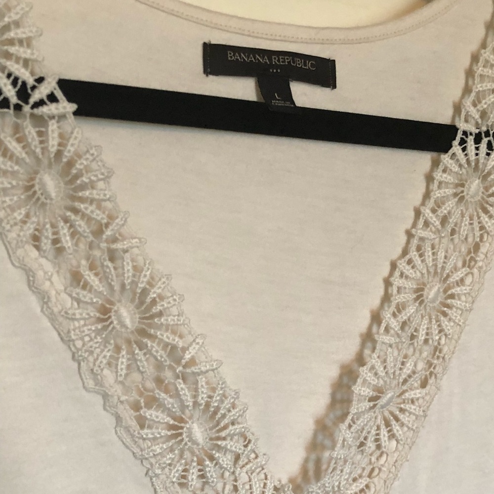 Banana Republic Lace Trim Tank Top